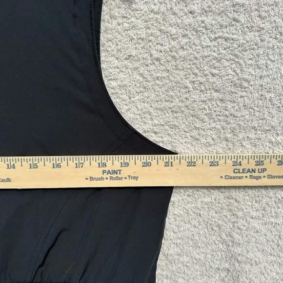 Ascend Black Sleeveless Dress XL Cinched Waist Athletic Casual Pocket Dress - Picture 6 of 7